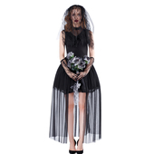 万圣节巫婆服装 cosplay化妆舞会黑暗幽灵鬼新娘僵尸女巫服巫师服