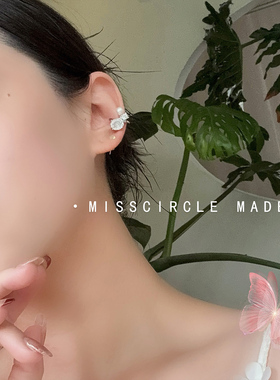 瑟可千禧玫瑰切钻无耳洞耳骨夹女高级感轻奢独特绝美精致超闪无痛