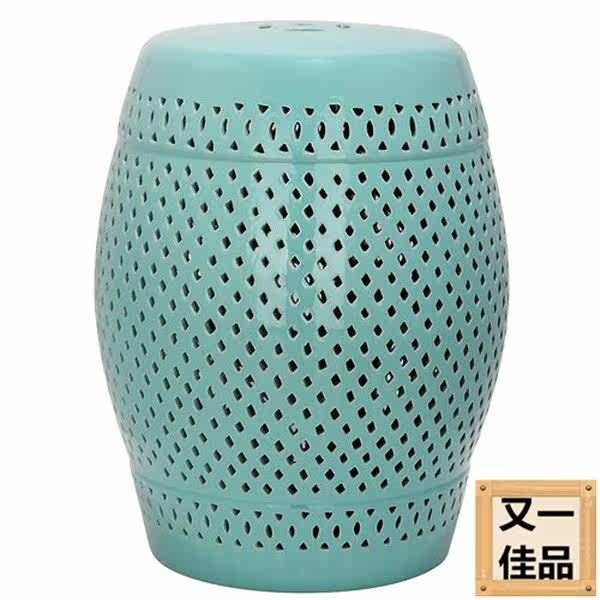 陶瓷镂空鼓凳家装摆设