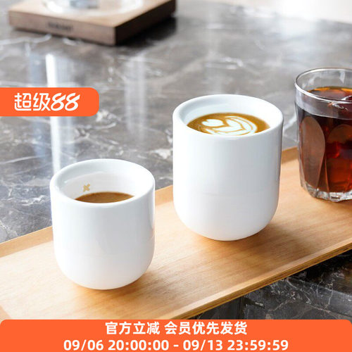 痣birthmark combo杯咖啡馆杯1+1手握套马厚唇白色陶瓷杯手冲浓缩
