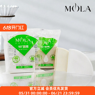 日本mola麻纤维 kono滤纸 三洋烘焙度abaca+手冲咖啡锥形过滤纸