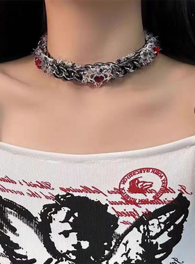 choker爱心项链朋克颈链爆款日韩古风永久