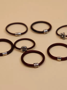 天然鸡血藤戒指原创设计镶嵌款男女木戒指手工情侣藤戒子