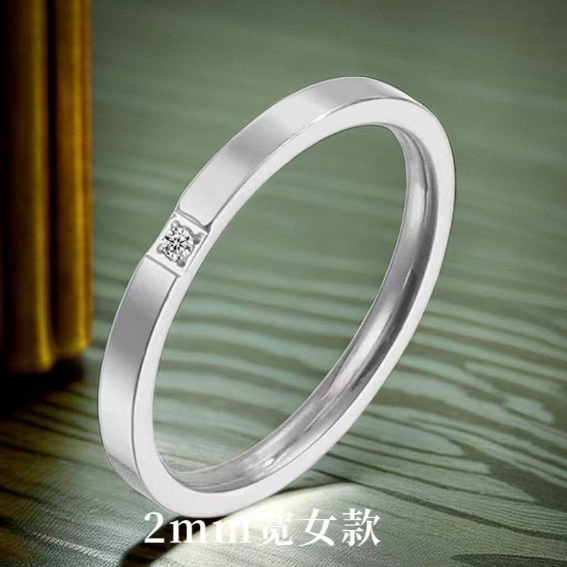 钛钢戒指不锈钢满天星戒指女批发ins风轻奢法式太钢不掉色玫瑰金图片