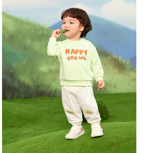 女童纯棉套装2025新款春秋款男童春装卫衣两件套运动装衣服童装潮