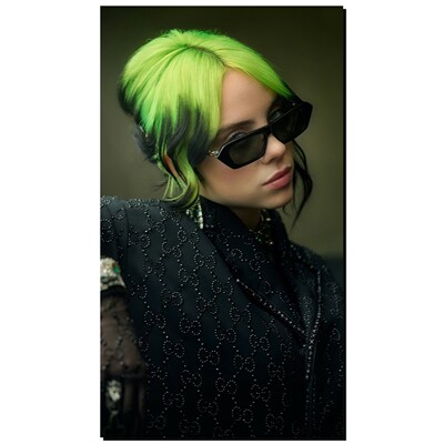 billieEilish自粘海报贴纸壁纸塑封装饰画卧室宿舍墙画健身房