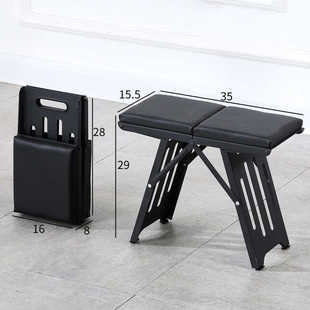 便携式户外钓鱼凳折叠小板凳手提火车家用矮凳海绵皮革坐垫收纳袋