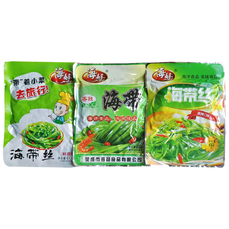 海婷海带丝香辣原味鲜香麻辣零食图片