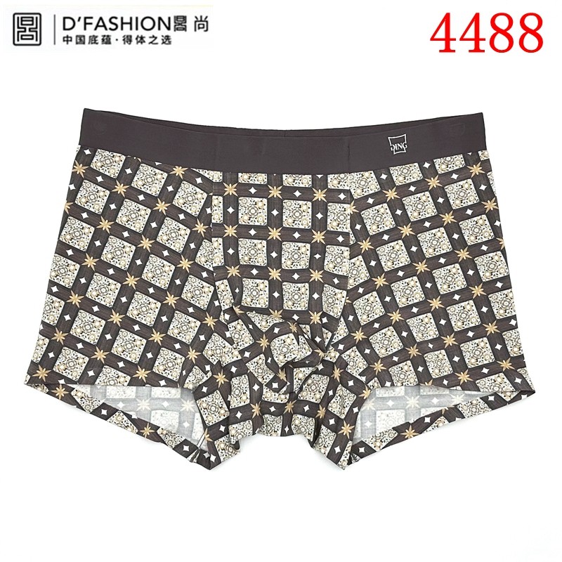 鼎尚男士内裤莫代尔印花蚕丝养护抗菌无痕中腰平角裤一条装DS4488,女士内衣/男士内衣/家居服,男平角内裤,淘宝优惠券,粉丝福利购,淘宝优惠卷
