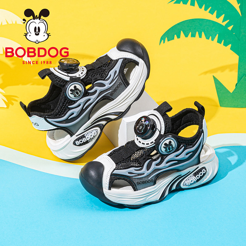 巴布豆童鞋男童鞋子夏款运动凉鞋2026新款夏季儿童包头透气沙滩鞋