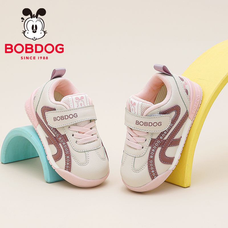 巴布豆童鞋女童鞋子2025新款秋季女孩德训鞋宝宝二棉鞋儿童学步鞋