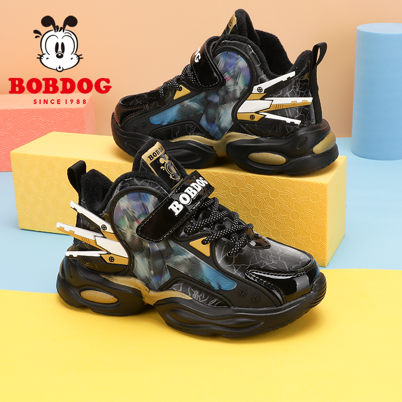 巴布豆童鞋冬季男童运动鞋