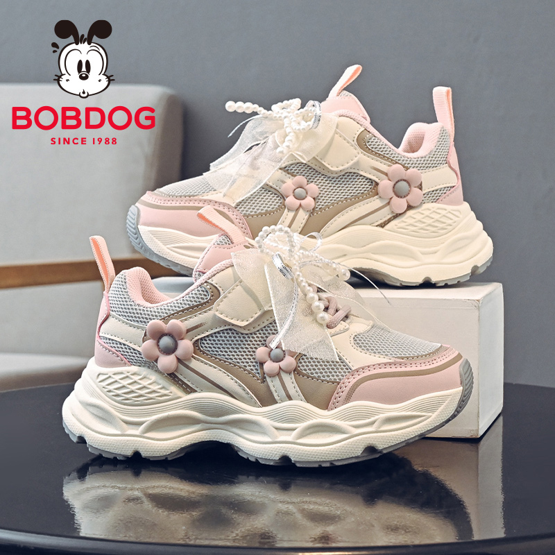 巴布豆童鞋儿童运动鞋2025新款秋季老爹鞋女孩鞋子女童休闲跑步鞋