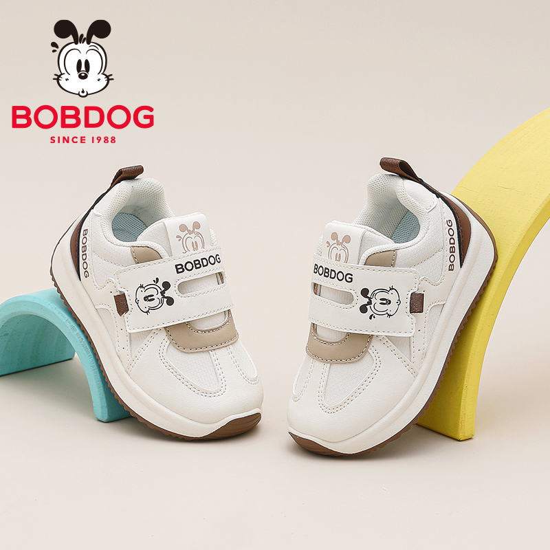 巴布豆童鞋儿童宝宝鞋2025新款秋季小童小白鞋幼童软底男孩学步鞋