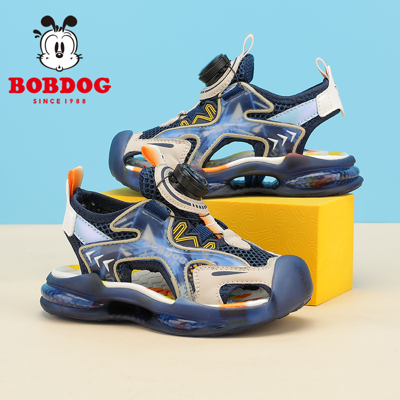 巴布豆童鞋夏季儿童包头凉鞋