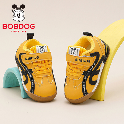 巴布豆童鞋儿童宝宝鞋2025新款冬季德训鞋加绒二棉鞋女男童学步鞋