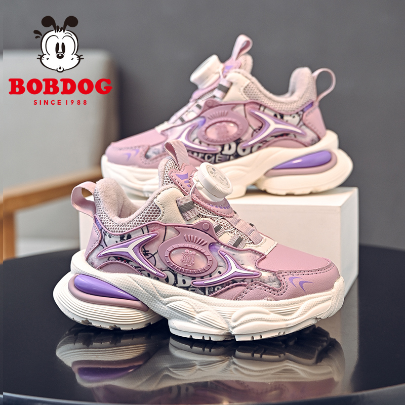 巴布豆运动鞋款冬加绒保暖女孩