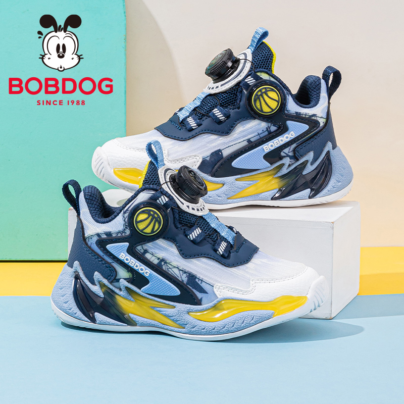 巴布豆童鞋儿童篮球鞋2025新款男宝宝男大童男款秋鞋女男童运动鞋