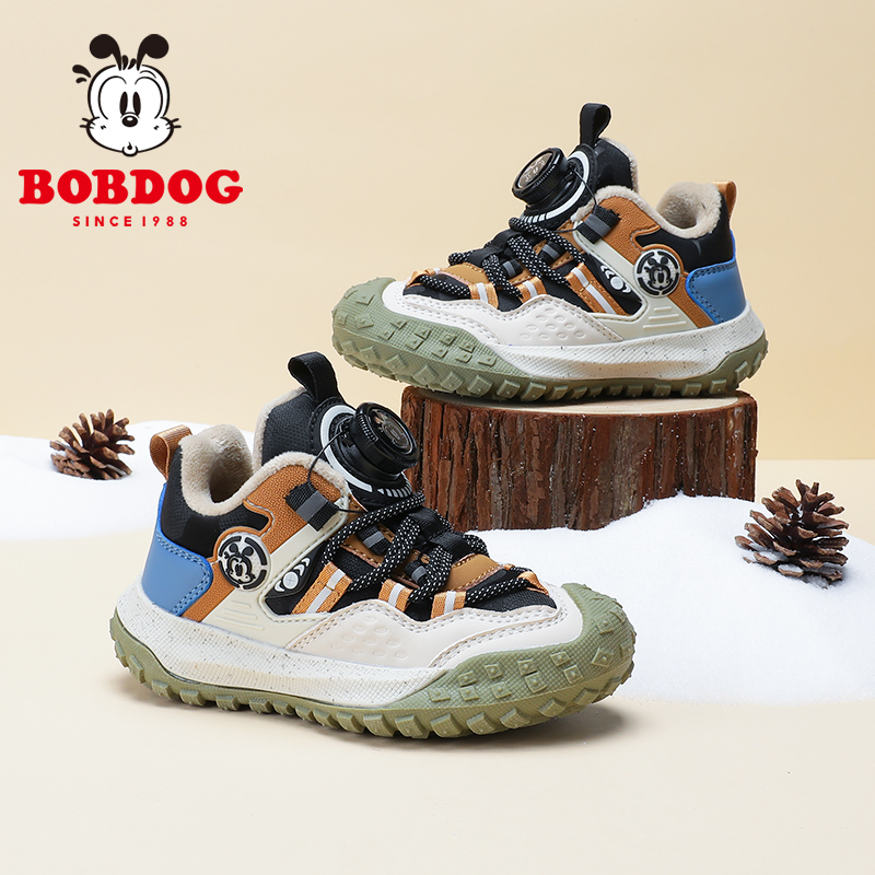 巴布豆保暖休闲儿童运动鞋