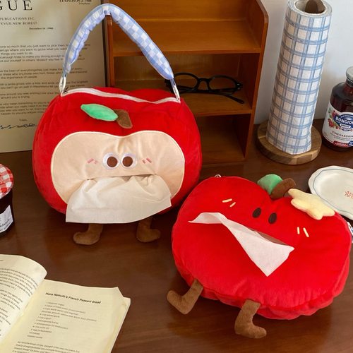 创意苹果纸巾盒客厅车载纸巾袋抽