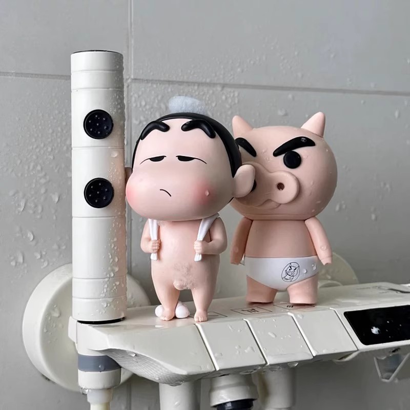 洗澡搭子蜡笔小新摆件手办玩具卫