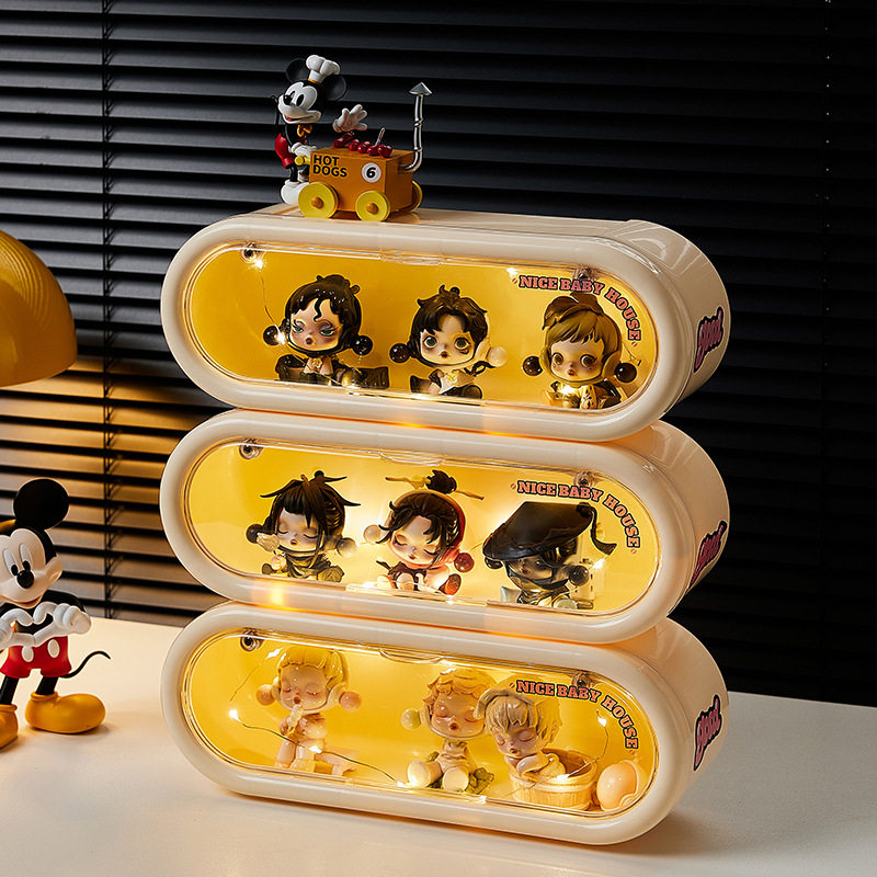 盲盒收纳盒手办盒壁挂式透明磁吸