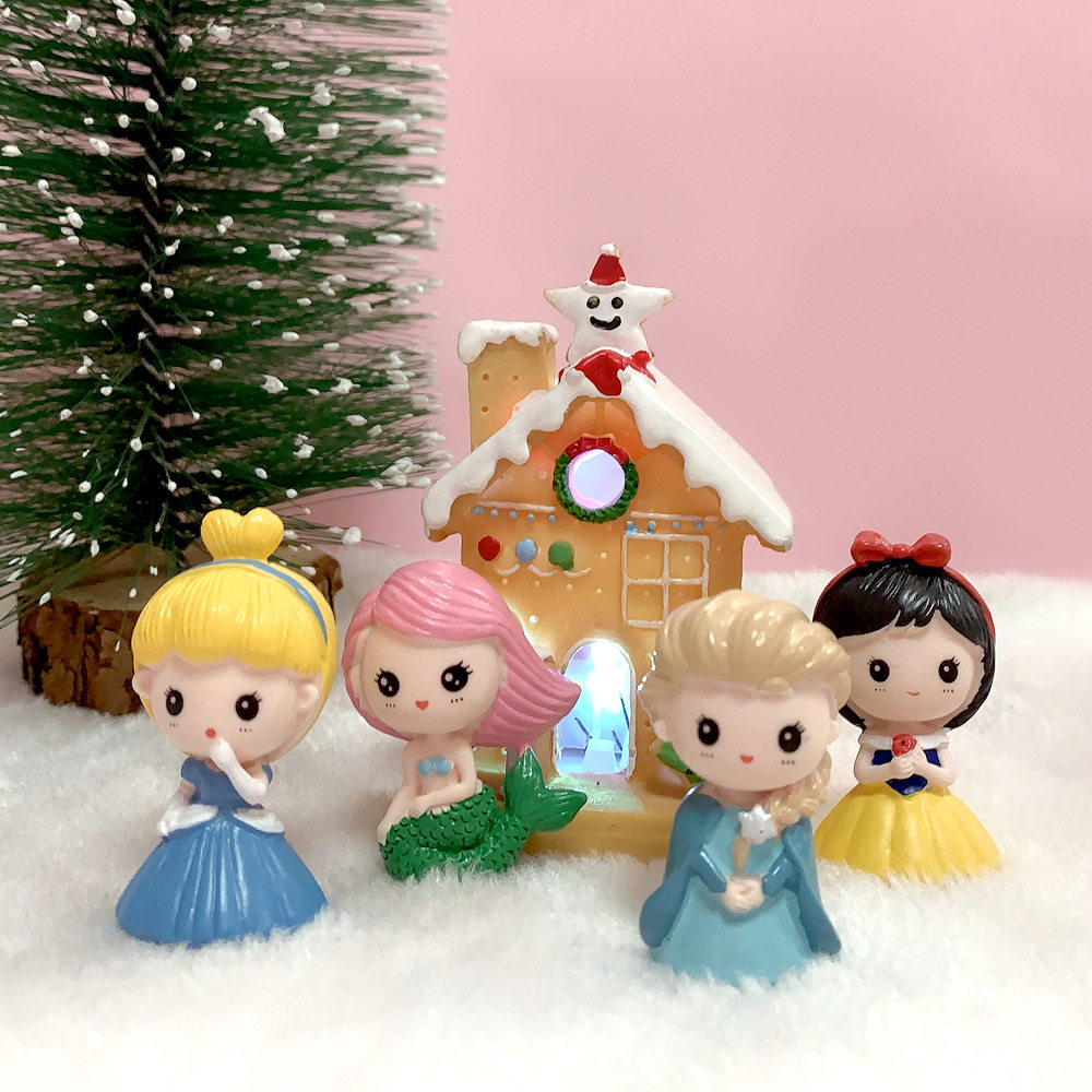 树脂微景观小摆件汽车摆件创意可爱车饰公主蛋糕装饰摆件车载娃娃