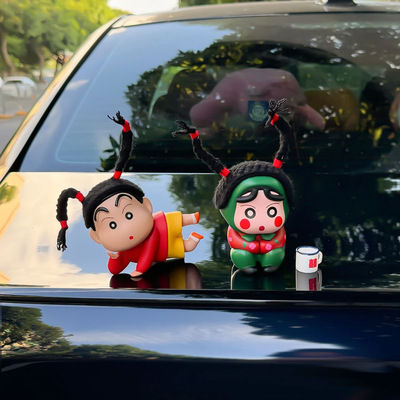 汽车摆件辫子翠花村花蜡笔小新车