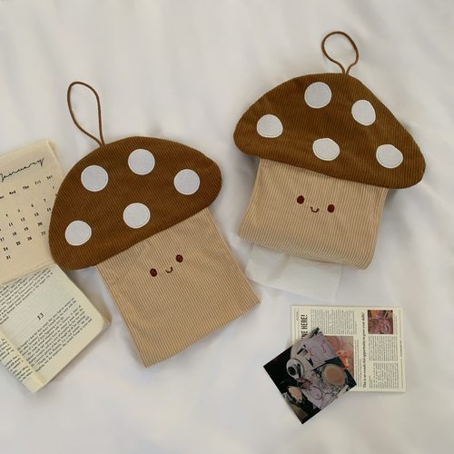 卡通蘑菇抽纸盒客厅轻奢高级感纸