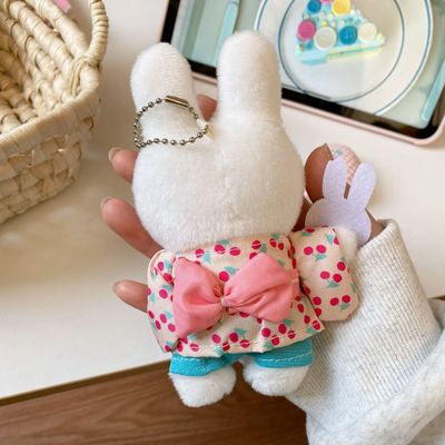 日系樱桃浴衣小兔子可爱迷你毛绒