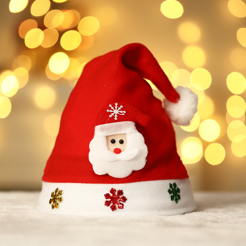 圣诞帽成人圣诞老人帽装饰大号红