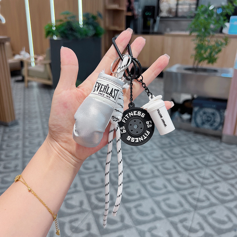 新款PU皮革拳套编绳汽车钥匙扣时