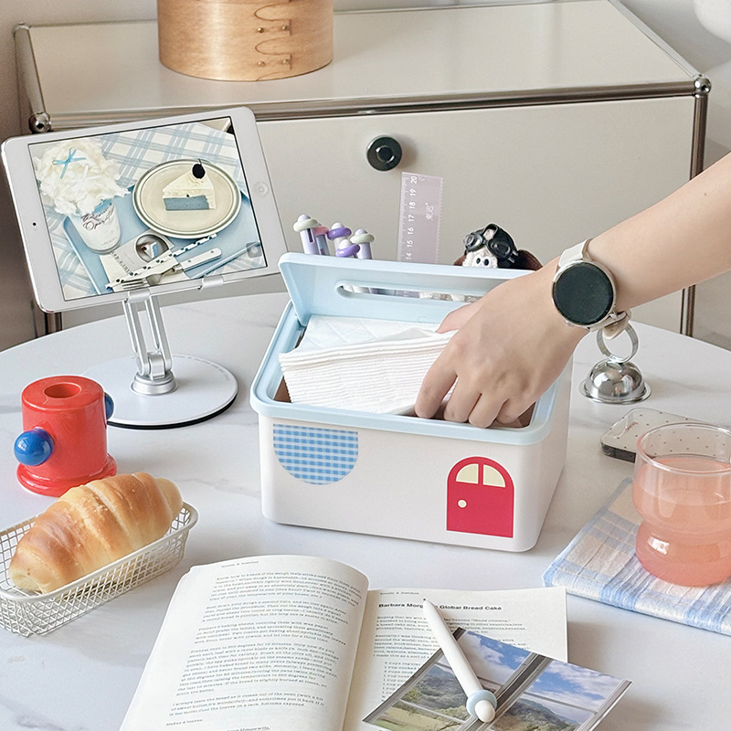 可爱小房子纸巾盒客厅抽纸盒高级