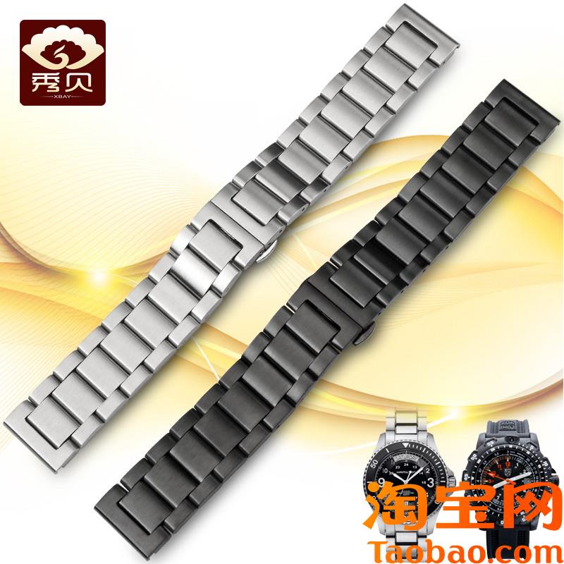 原装适配实心不锈钢精钢表链男手表带卡地亚坦克鲁美诺斯钢带