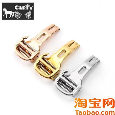 原装适配卡地亚蓝气球表扣坦克伦敦表带扣子皮带精钢折叠扣配件