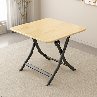实木折叠桌家用小桌子便携式餐桌家用简易正方形户外摆烧烤摊餐桌