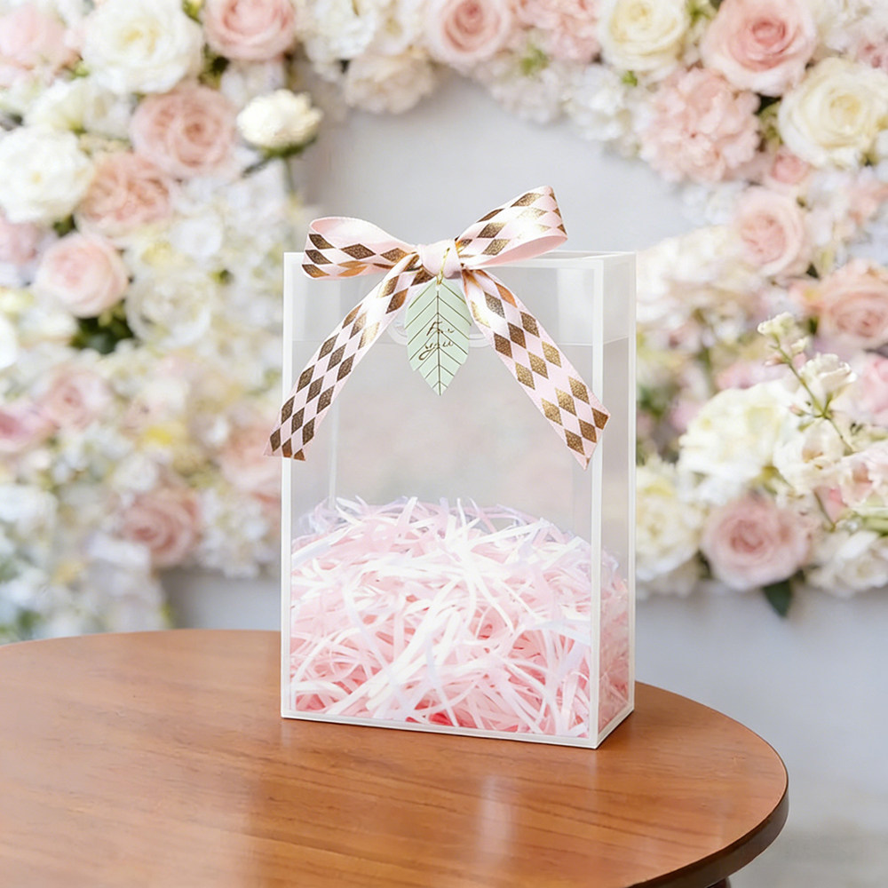 PP磨砂袋子手提透明袋礼品袋小号伴手礼手提袋礼物包装盒空塑料袋