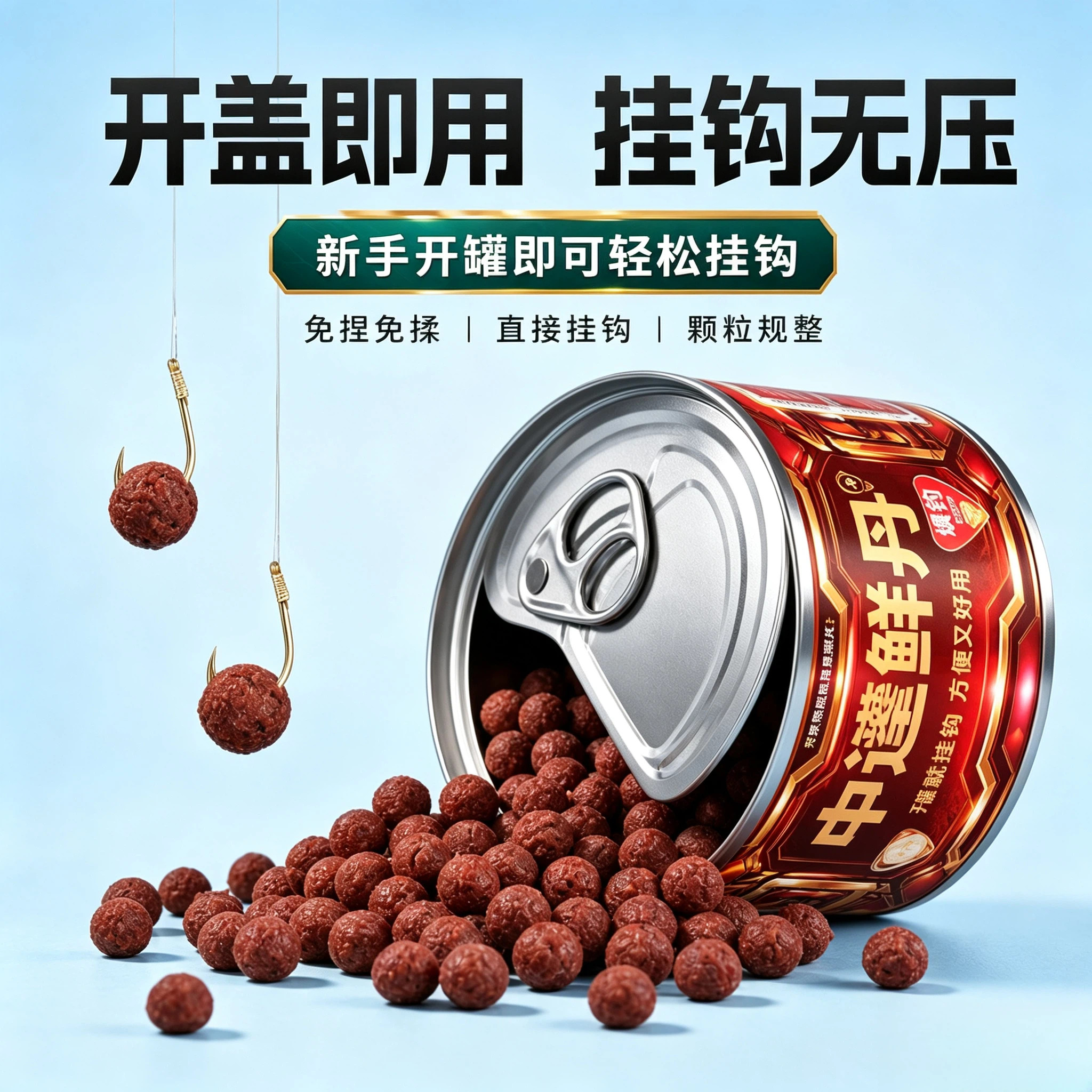 懒人即用鲜丹垂钓颗粒饵
