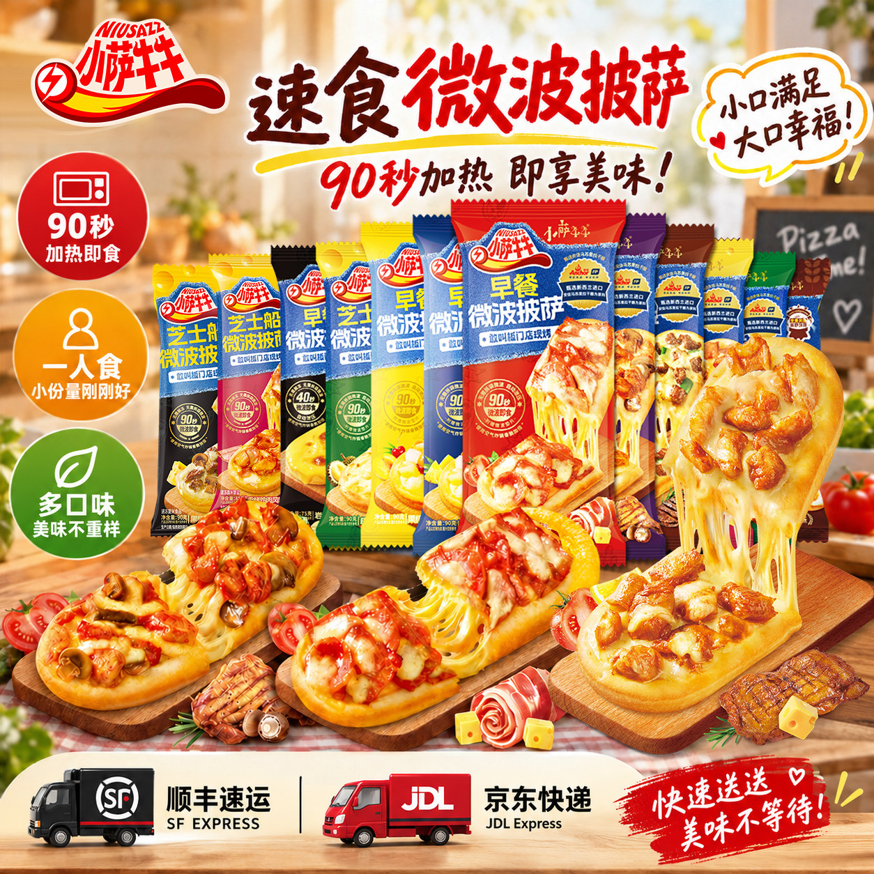 小萨牛牛儿童披萨半成品加热即食