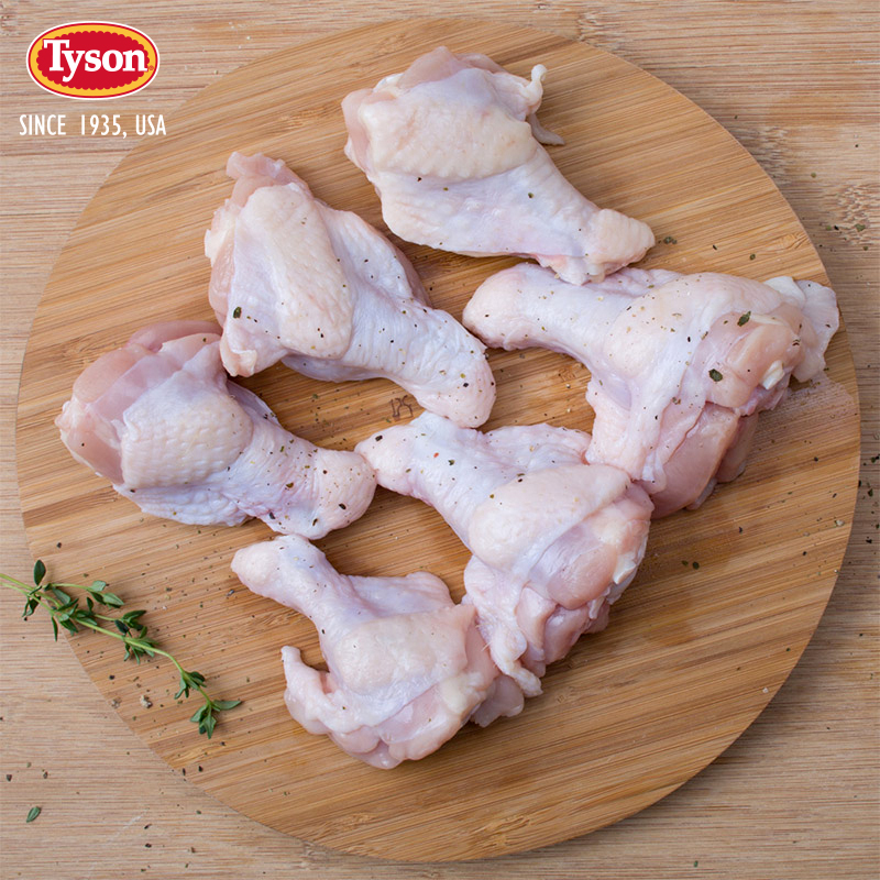 Tyson/泰森冷冻鸡翅根454g鲜嫩多汁鸡肉健身代餐