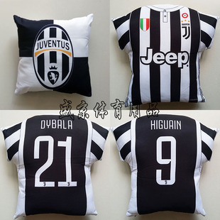 尤文图斯车枕尤文球衣枕C罗靠枕7号抱枕迪巴拉靠垫葡萄牙车用饰品