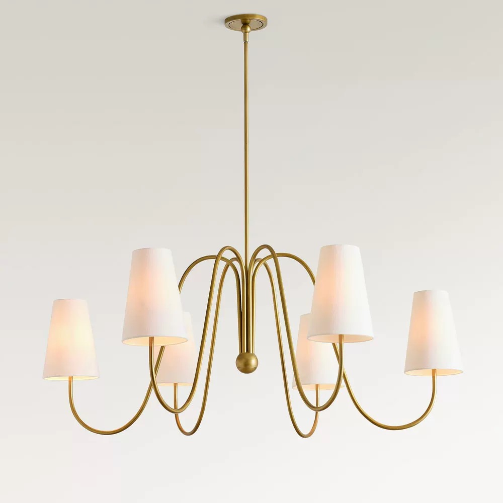 全铜美式乡村吊灯全铜灯欧式客厅灯卧室餐厅现代简约纯铜吊灯大气