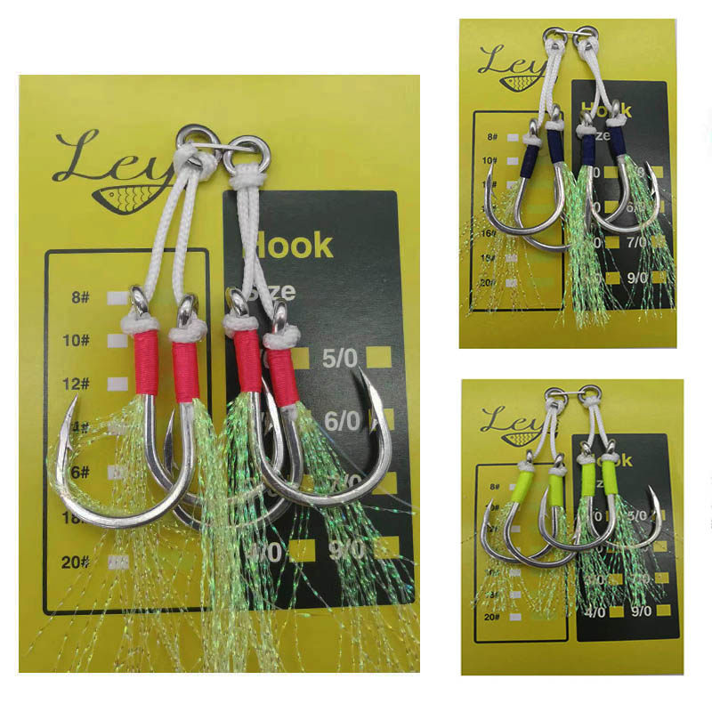 船钓慢摇铁板双钩海钓快抽铁板钩金枪石斑大力马线绑钩南油黄鲣鱼