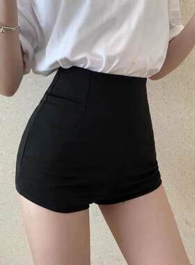 休闲包短裤脚裤女高裤字阔秋冬拉链穿黑色臀加绒显瘦百搭靴A腰外