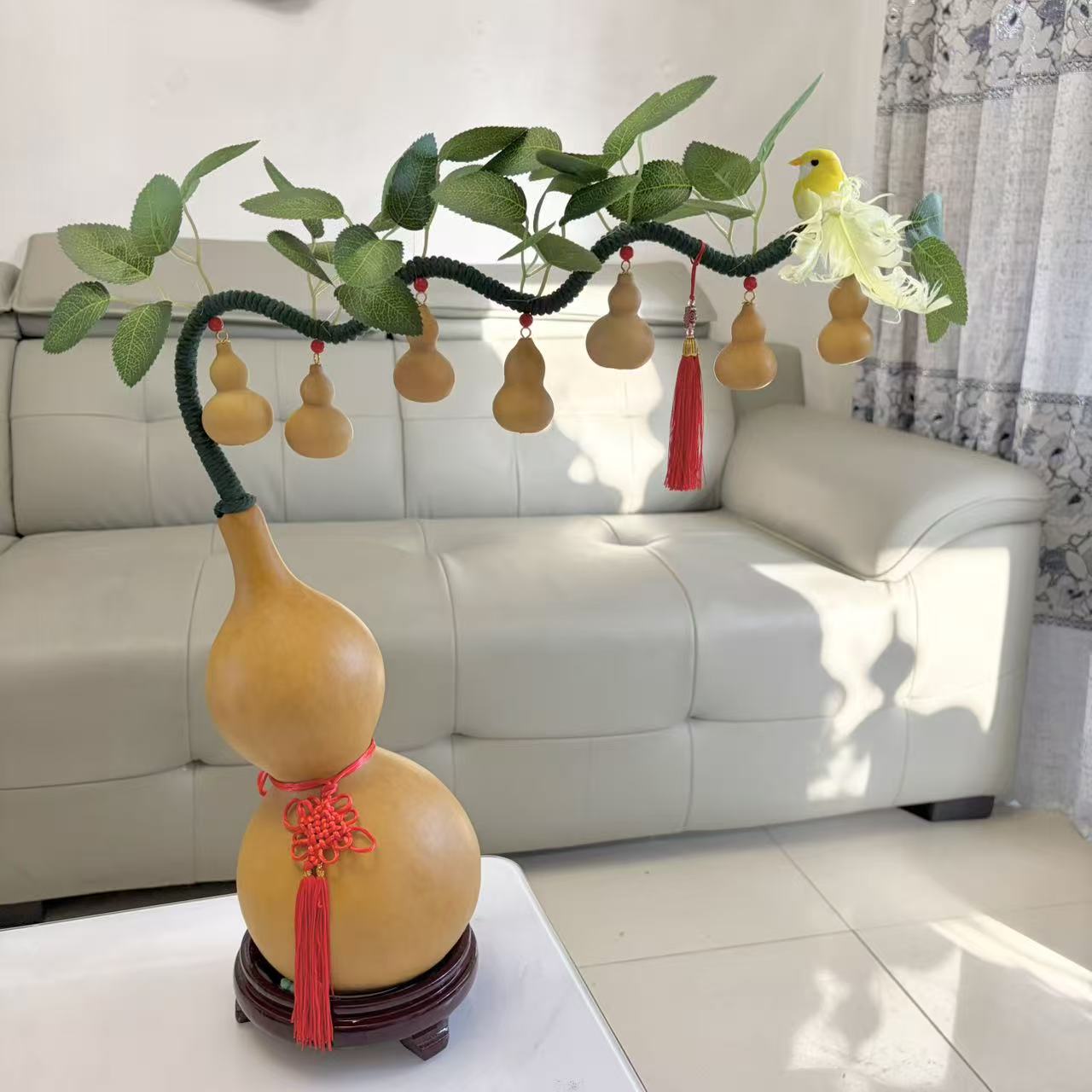 七个葫芦娃天然葫芦摆件聊城葫芦发财树高级客厅摆件乔迁开业摆件