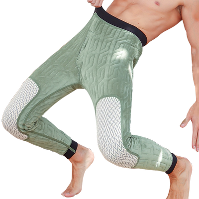 雅鹿加厚羊毛贴片情侣保暖裤