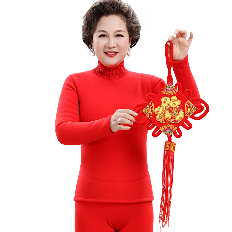 雅鹿长袖女士半高领羽绒套装女