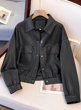 机车服休闲皮夹克