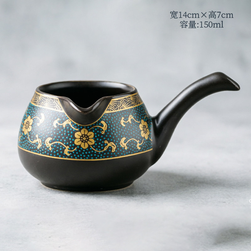 陶瓷公道杯自动茶壶懒人石磨创意功夫茶具配件旋转出水泡茶盘全套