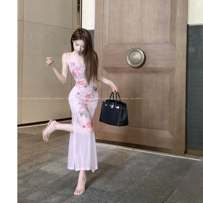 a字裙好评超99%同行玫瑰印花